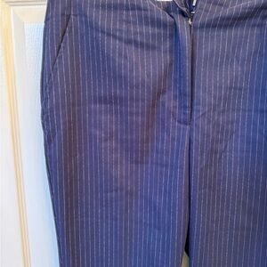 White House Black Market Navy Pinstripe Trousers
